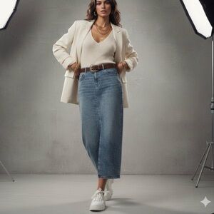 Wild Fable Light Blue Women's Denim Skirt